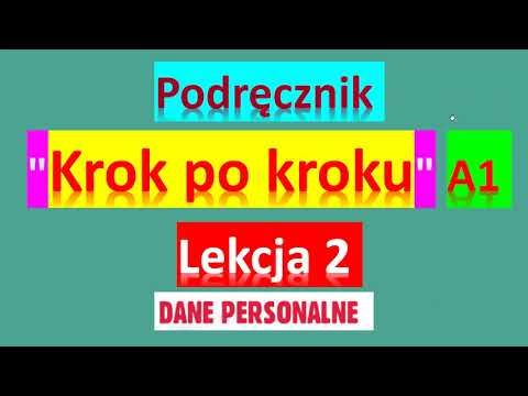 Видео: Krok po kroku A1. Урок 2, часть 1. Język polski.
