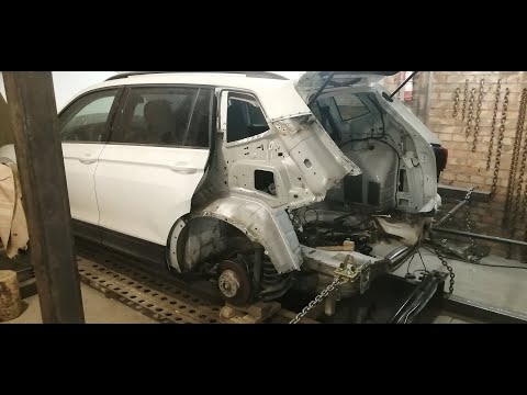 Видео: Фольксваген Тигуан.Замена задней четверти.Кузовной ремонт