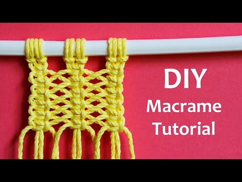 Видео: DIY Macrame Tutorial for Beginners | Макраме Для Начинающих | Макраме Узоры | Макраме Уроки