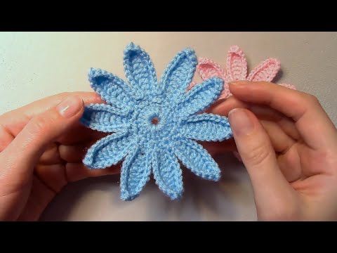 Видео: Весенний цветок крючком для начинающих