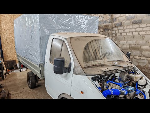 Видео: Восстановить ГАЗель 3302. Установка платформы Next, бортов, каркас тента, тент