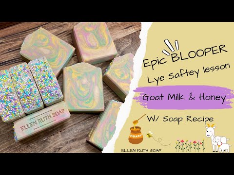 Видео: Рецепт — изготовление мыла с козьим молоком и мёдом + катушка с ляпами 😳 #блупер | Мыло Эллен Рут