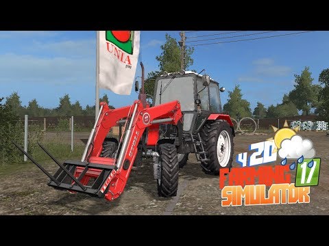 Видео: Farming Simulator 17 - Беларус поможет! Новый трактор МТЗ и прицеп ПТС в агропарке фермера