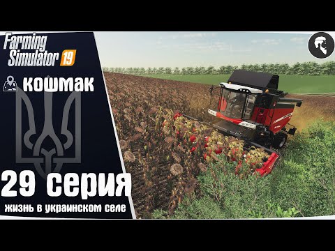 Видео: Farming Simulator 19: Село Кошмак #29 ● Уборка подсолнуха