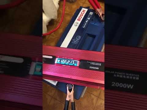 Видео: Світло в квартирі через інвертор перетворювач 12 на 220 UKC  KC-2000D