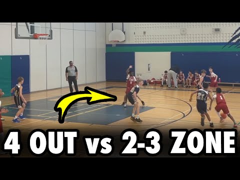 Видео: 4 аута в нападении против 2-3 зоны