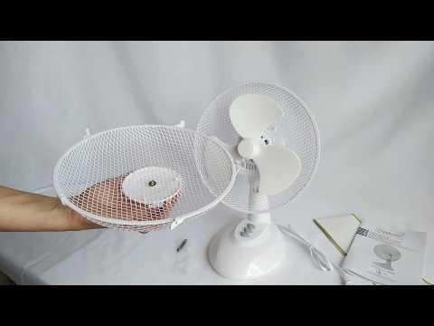 Видео: Настольный вентилятор Maestro MR 903 диаметр 23 см, мощность 40 Вт распечатка, сборка, обзор функций