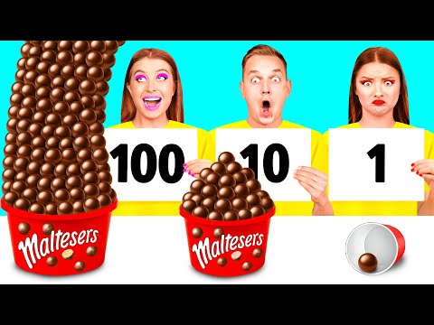 Видео: 100 Слоев Еды Челлендж | Смешные Cитуации от Crazy DO