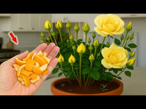 Видео: Всего лишь апельсиновая корка! Ветви роз укореняются, дают побеги и цветут ярче, чем когда-либо!