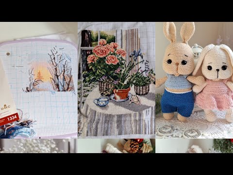 Видео: Моё рукоделие в ноябре.  Много готовых работ и новых процессов.