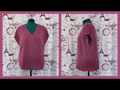 Видео: Футболка «Лилия» из пряжи Сеам Dear Fine/Описание/Схема.