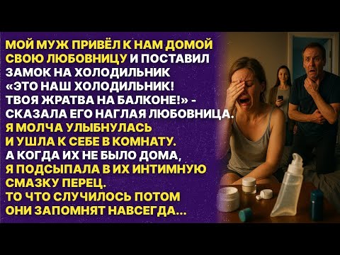 Видео: Мой муж привёл домой любовницу и поставил замок на холодильник  Но я им отомстила