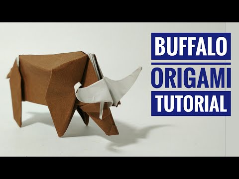 Видео: How to make origami Buffalo | Как сделать буйвола оригами