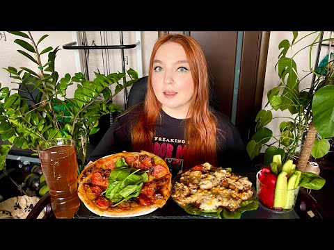 Видео: МУКБАНГ | Ленивая лазанья, пицца из роти | Mukbang | lasagna, roti | Vegan