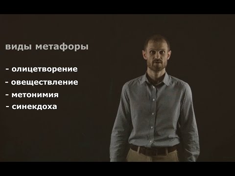 Видео: Метафора и её разновидности. Олицетворение, овеществление, метонимия, синекдоха.