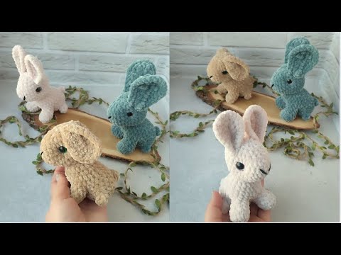 Видео: Кролик крючком 🐇 Игрушка зайчик крючком 🐰 Crochet rabbit toy 🐇 Häschen häkeln