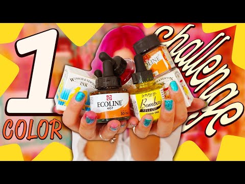 Видео: Inktober встречает вызов одноцветного искусства (учимся рисовать чернилами)