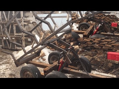 Видео: Пробный запуск гидравлики на прицепе!