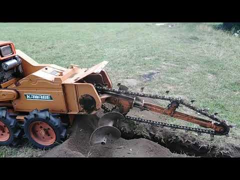 Видео: САМОХОДНЫЙ ТРАНШЕЕКОПАТЕЛЬ KAWABE