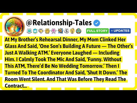 Видео: На репетиционном ужине моего брата мама чокнулась бокалом и сказала: «У одного сына...» Лучшие ис...