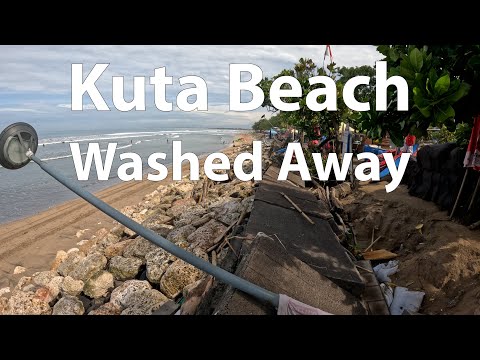 Видео: Пляж Кута смыло