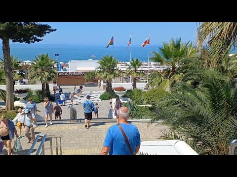 Видео: Адлер 9.07.2025г/Съездили в Сочи/Обалдели от пляжа Ривьера/Парк Ривьера/Морской вокзал Сочи