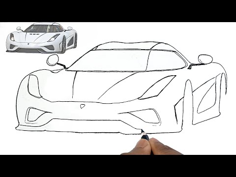 Видео: Как нарисовать автомобиль Koenigsegg Regera 🔥🔥