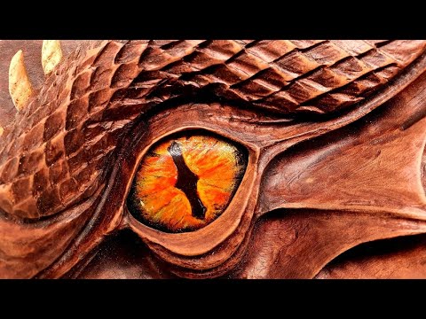 Видео: Резьба по чешуе дракона | Dremel, Kutzall и другие борфрезы