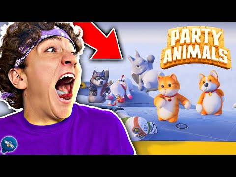Видео: ИГРАЯ НАЙ-ЗАБАВНАТА ИГРА - PARTY ANIMALS