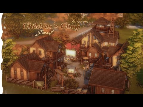 Видео: 🏀Детский лагерь скаутов | Строительство NO CC sims 4