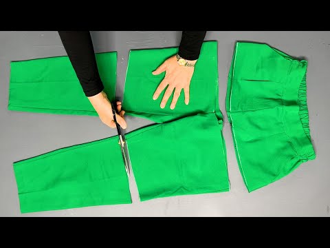 Видео: [DIY] Зеленые брюки, которые вы никогда не носите, превращаются в предмет роскоши.