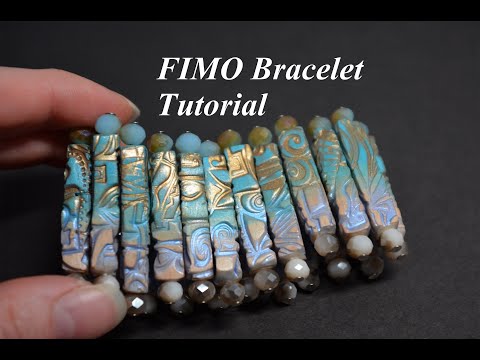 Видео: bracelet polymer clay FIMO tutorial egyptian inspired браслет из полимерной глины DIY Armband