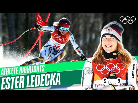 Видео: 🇨🇿 Две золотые медали Эстеры Ледецка на Олимпийских играх!🥇🥇⛷