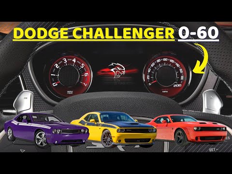 Видео: Видео разгона Dodge Challenger от 0 до 60 миль и на 1/4 мили — все показанные двигатели (V6 и V8 ...