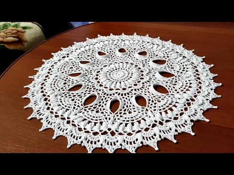 Видео: САЛФЕТКА ,,БРЕННА,, крючком 2часть. Салфетка от Патриции Кристоферсен.