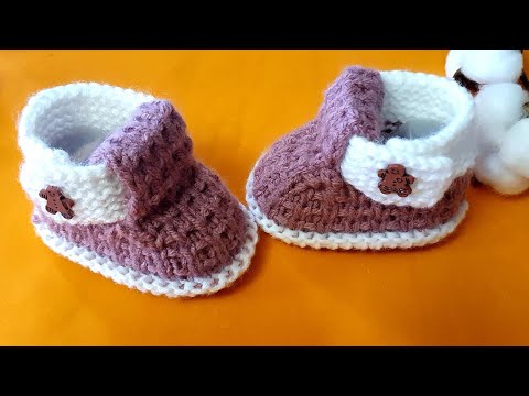 Видео: Вяжем чудные пинетки для детей спицами 3-6 месяцев