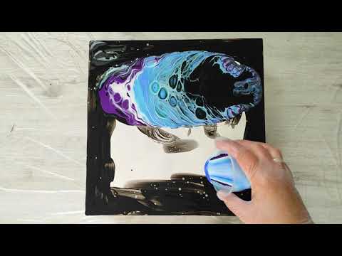 Видео: Флюид арт. Акриловая заливка.грязный стакан наоборот.Fluidart. Acrylic Pouring. dirty cup