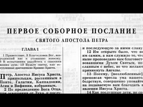 Видео: Библия. 1-е послание Петра. Новый Завет (читает Ярл Пейсти)