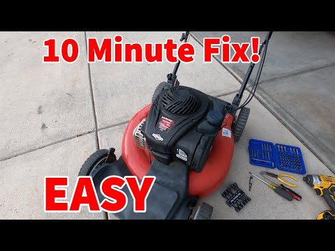 Видео: Газонокосилка MTD Yard Machines не заводится — пластиковый карбюратор Briggs and Stratton — как п...