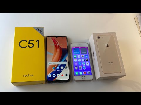Видео: Сравнение iPhone 8 vs Realme c51 смартфоны до 7500 рублей плюсы и минусы в 2024 году
