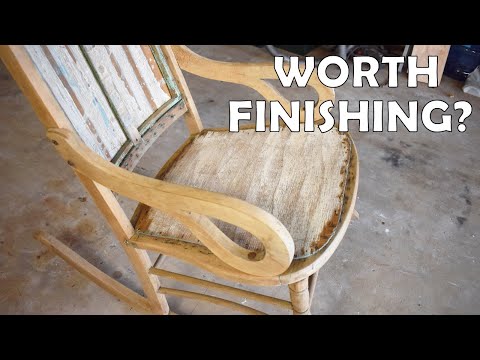 Видео: Реставрация кресла-качалки середины века с помощью (в основном) ручных инструментов