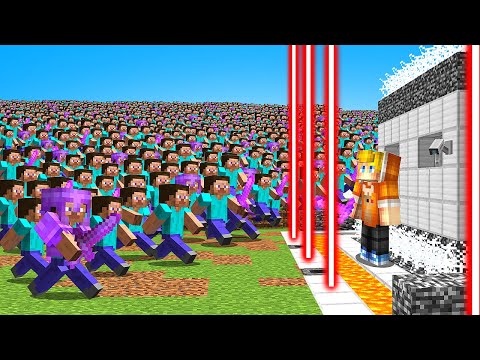 Видео: 1728 ИГРОКОВ Против МОЕЙ ЗАЩИЩЁННОЙ БАЗЫ в Майнкрафт…