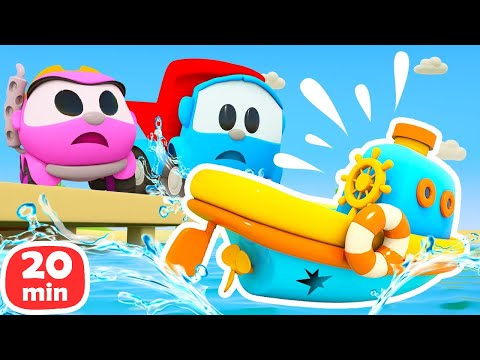 Видео: Лева Грузовичок и мультики: Кран для лодки,3D ПРИНТЕР! Видео про машинки