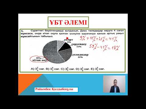 Видео: ҰБТ ӘЛЕМІ математика сауаттылық ДИАГРАММА