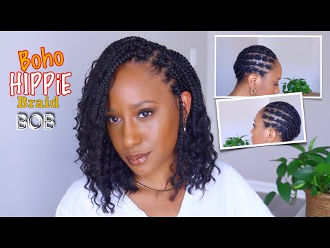 Видео: Косичка FreeTress Boho Hippie Braid длиной 12 дюймов с индивидуальным узором вязания крючком | Sa...