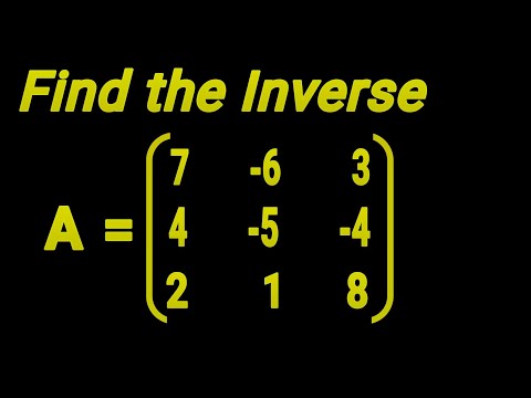 Видео: Обратная матрица 3x3 - (ПРОСТОЙ СПОСОБ)