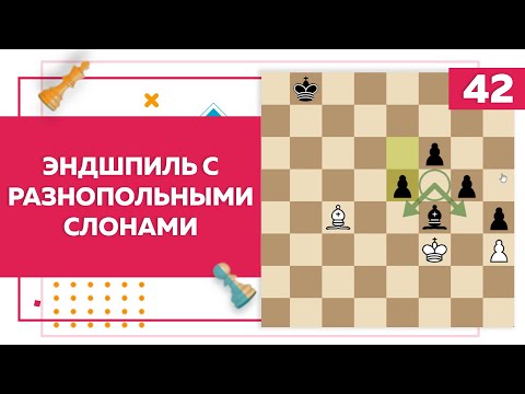 Видео: Эндшпиль с разнопольными слонами в шахматах | Chess Up! School #42