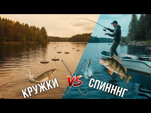 Видео: Кружки vs Спиннинг: эпичная рыбалка на щуку и окуня | Битва снастей