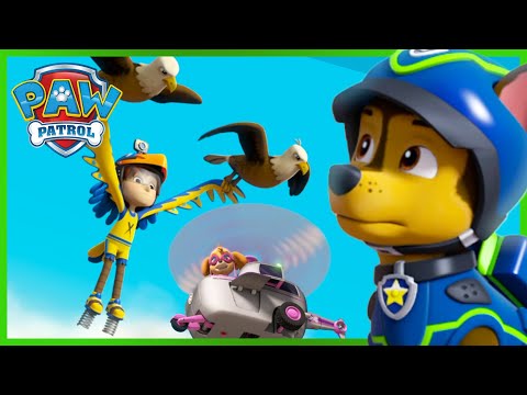 Видео: Скай и Чейс спасяват Дръзкия Дани от семейство орли! - PAW Patrol Bulgarian - карикатури за деца