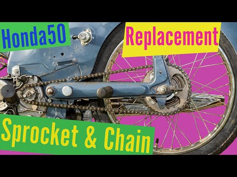Видео: Замена звездочки и цепи Honda 50 C100